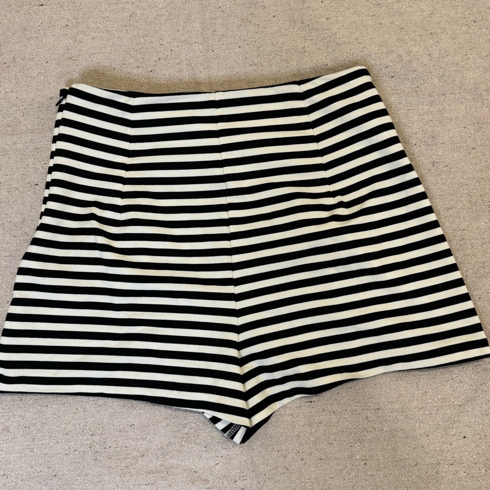 Free People High Waisted Striped Shorts